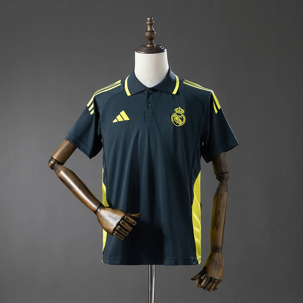 Real Madrid 25/26 POLO - Dark Grey & Yellow