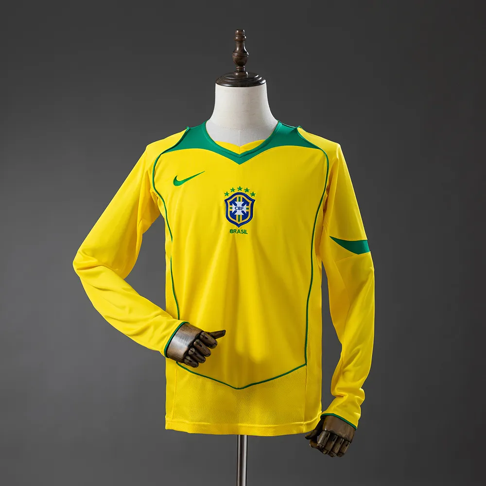 Brazil 2004 Home Long-Sleeved Retro Jersey — 2/2