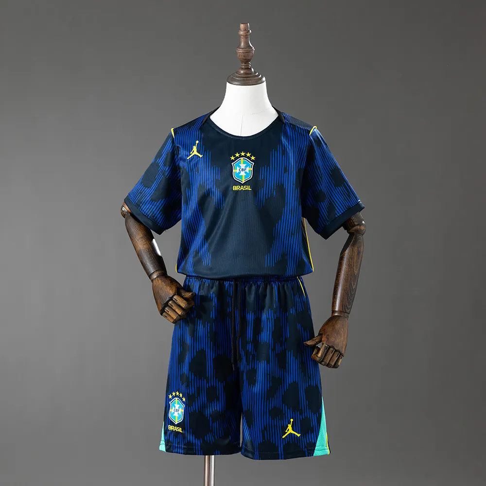 Brazil 2026 Away Kids Kit Jersey — 1/2