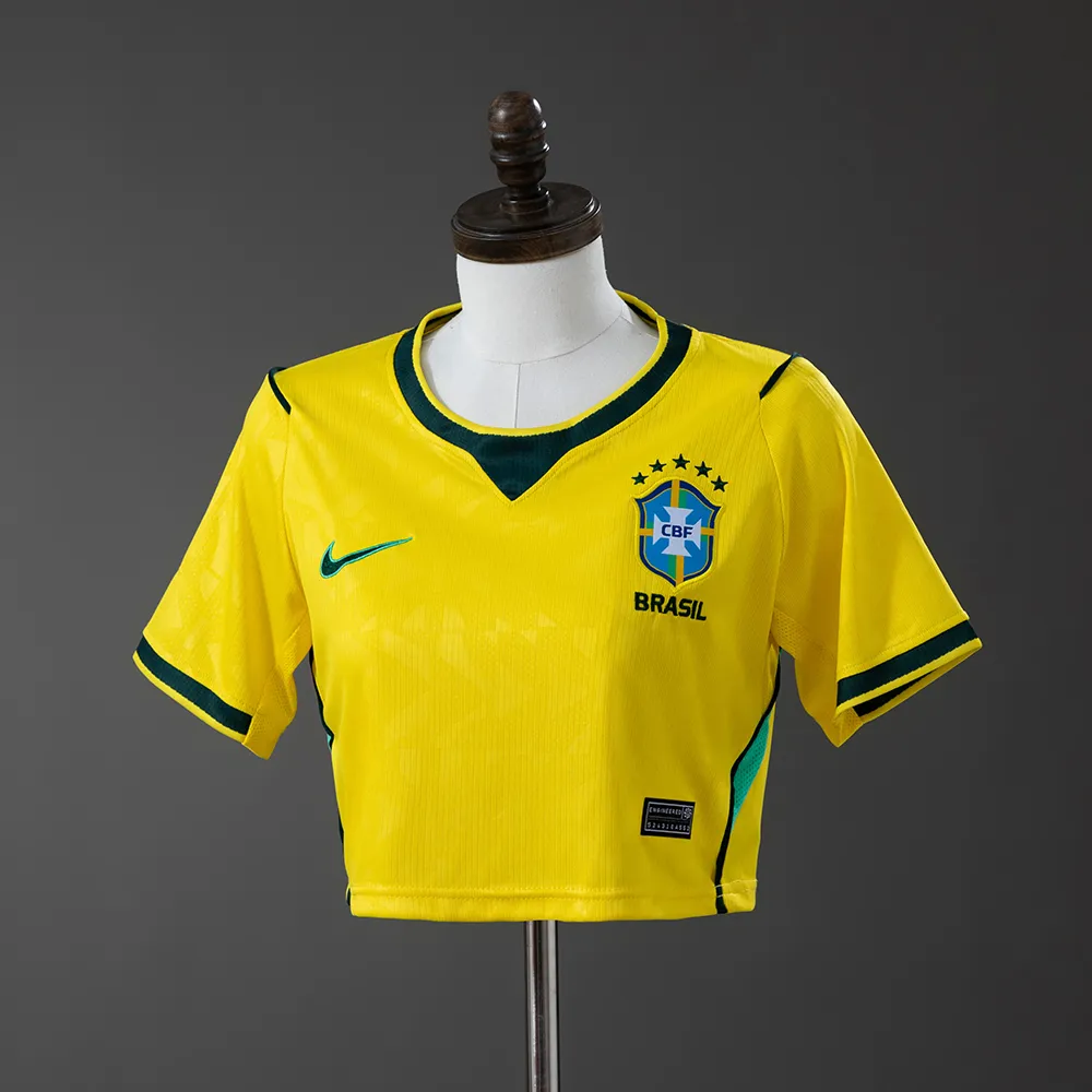 Brazil 2026 Home Women's crop top style Jersey