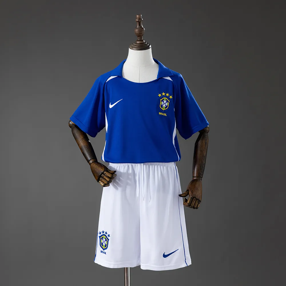 Brazil 2002 Away Retro Kids Kit Jersey — 2/2