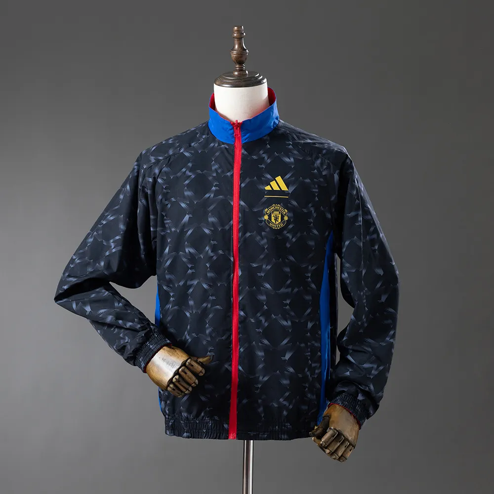 M-U Reversible Anthem Jacket Windbreaker - Black/Red — 2/2