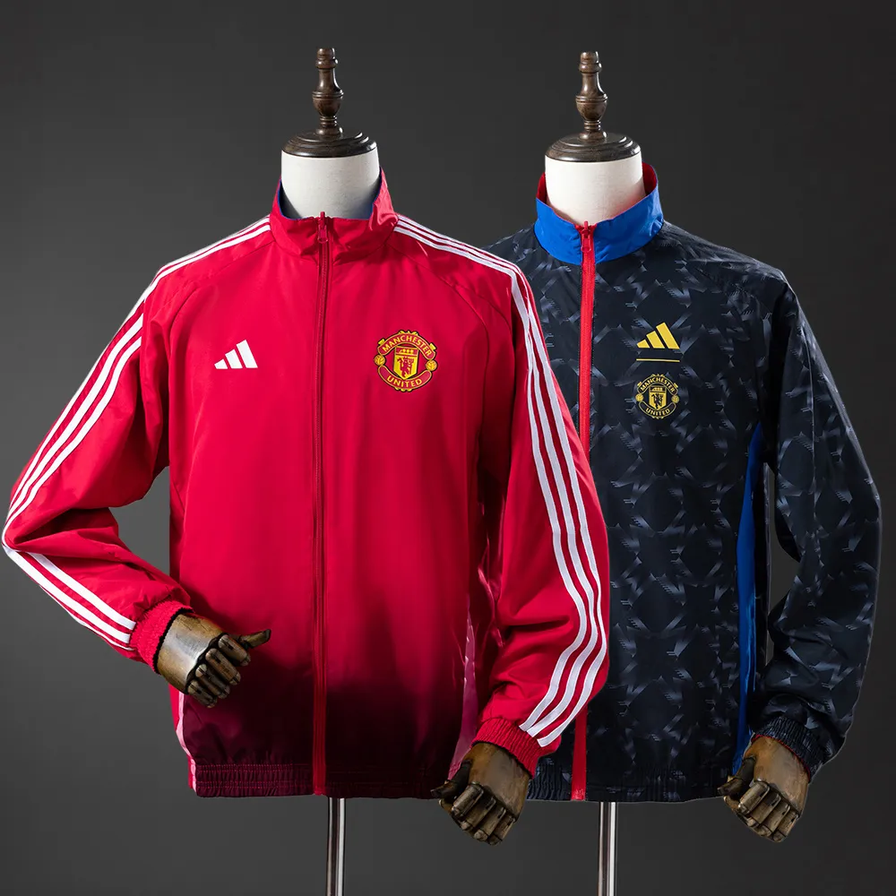 M-U Reversible Anthem Jacket Windbreaker - Black/Red