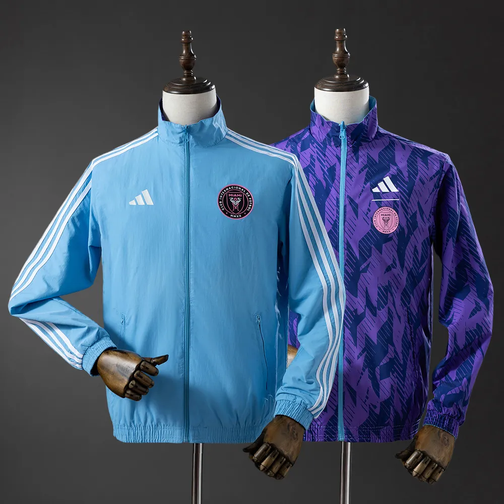 Inter Miami Reversible Anthem Jacket Windbreaker - Blue-Purple