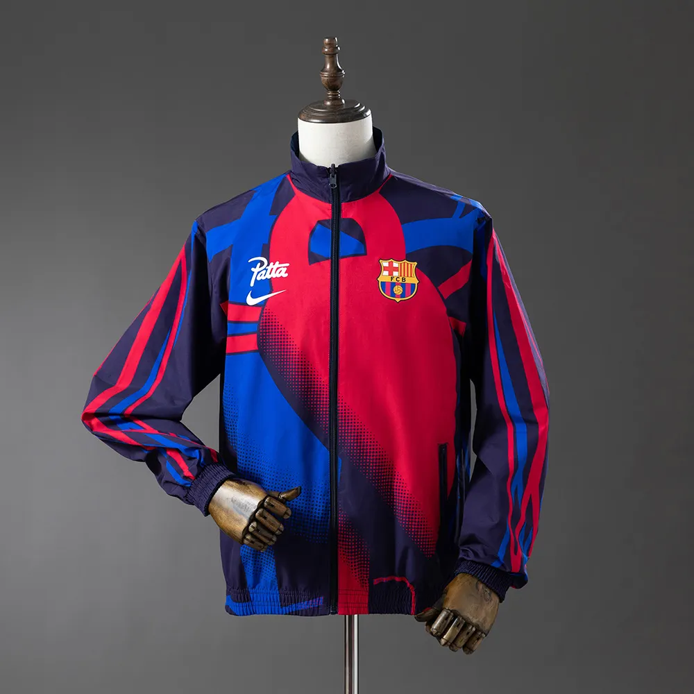 Barcelona Reversible Jacket Windbreaker - Red & Navy — 2/2