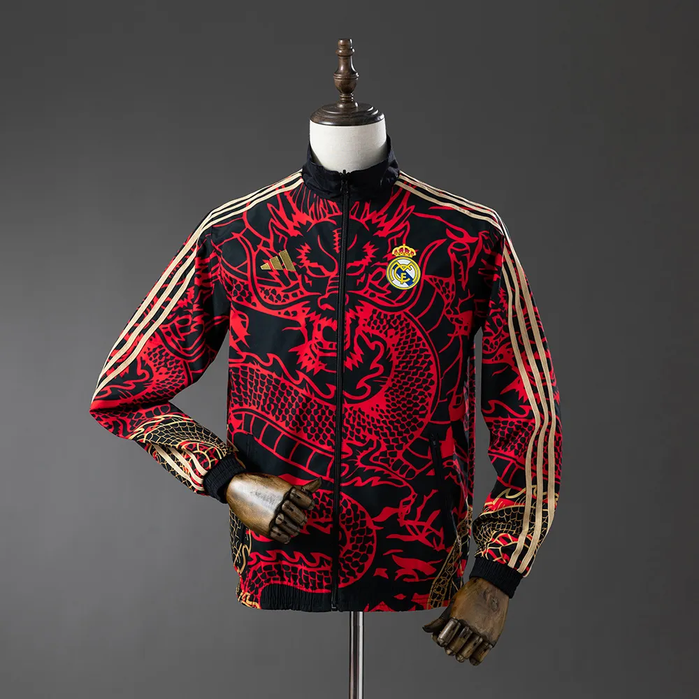Real Madrid Reversible Jacket Windbreaker - Red & Heiss — 2/2