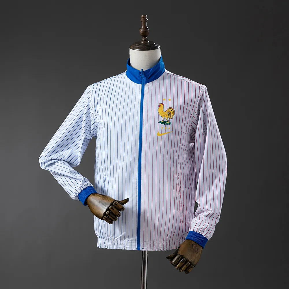 French Reversible Jacket Windbreaker - White & Blue — 2/2