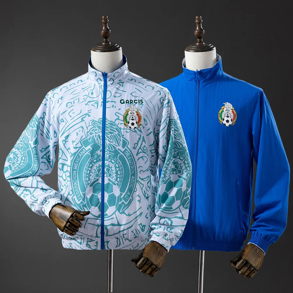 Mexico Reversible Jacket Windbreaker - White & Blue — 1/2