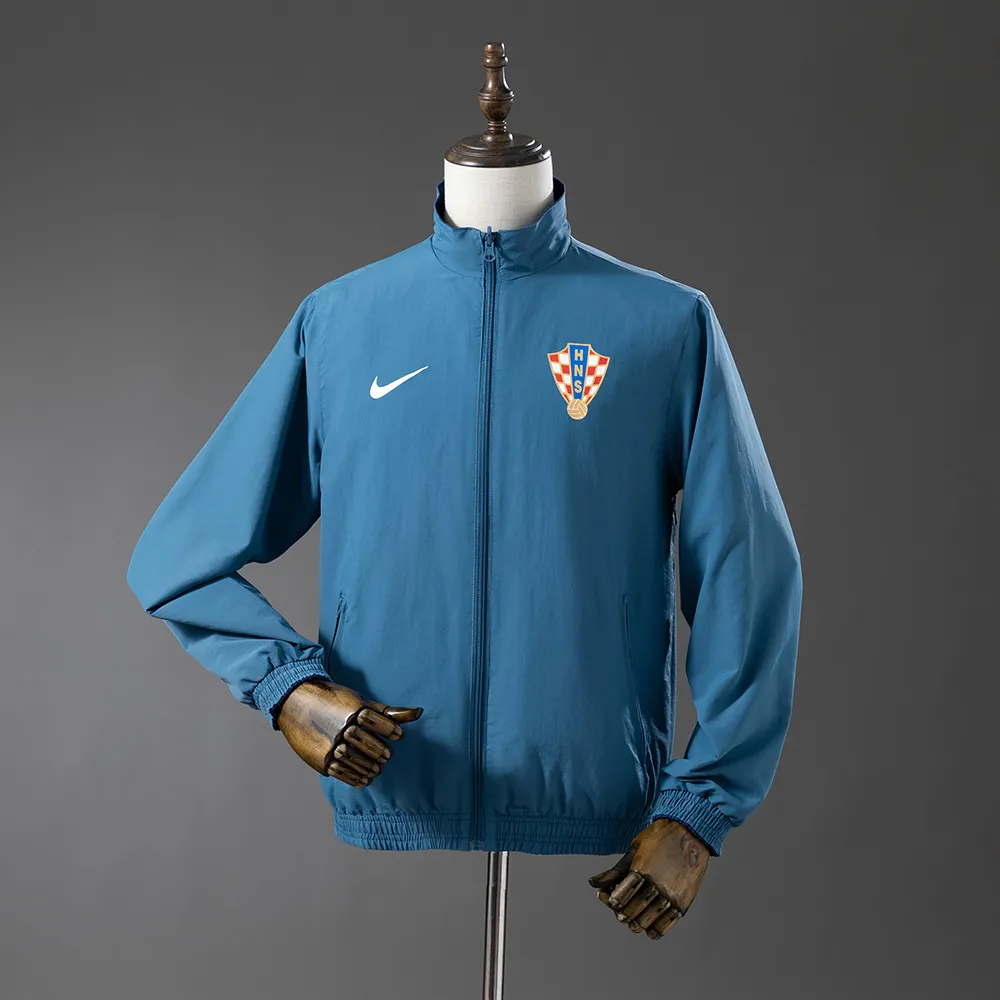 Croatian Reversible Jacket Windbreaker - Navy Blue & Sky Blue — 2/2