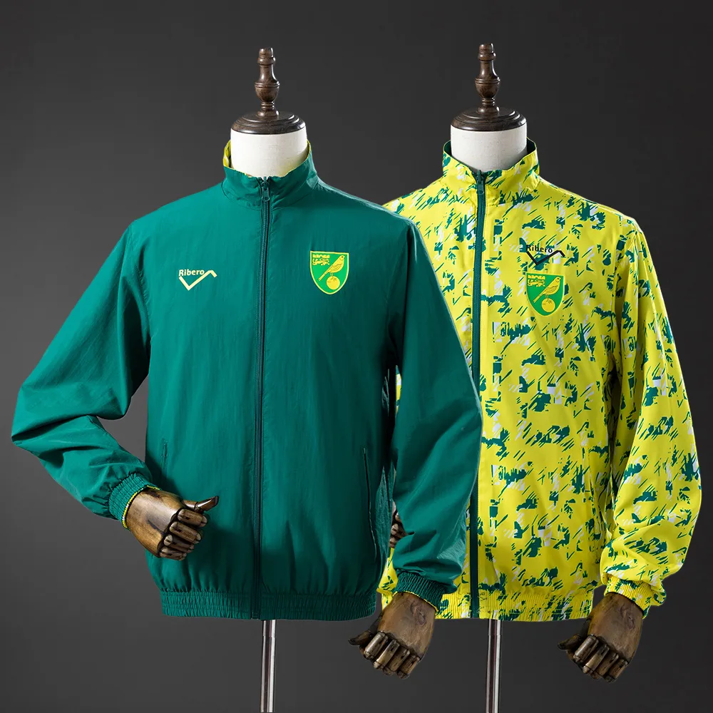 Norwich City Reversible Jacket Windbreaker - Blue & Yellow — 1/2