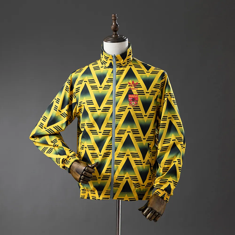 Arsenal Reversible Jacket Windbreaker - Yellow & Grey — 1/2