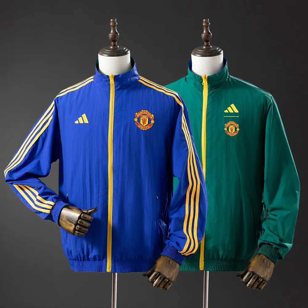 M-U Reversible Jacket Windbreaker - Blue & B Army Green