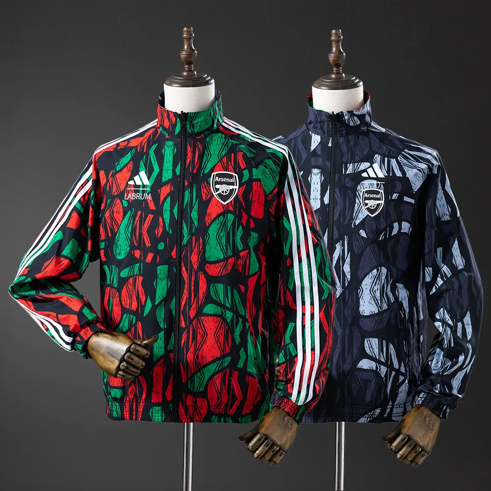 Arsenal Reversible Jacket Windbreaker - Red & Black — 1/2