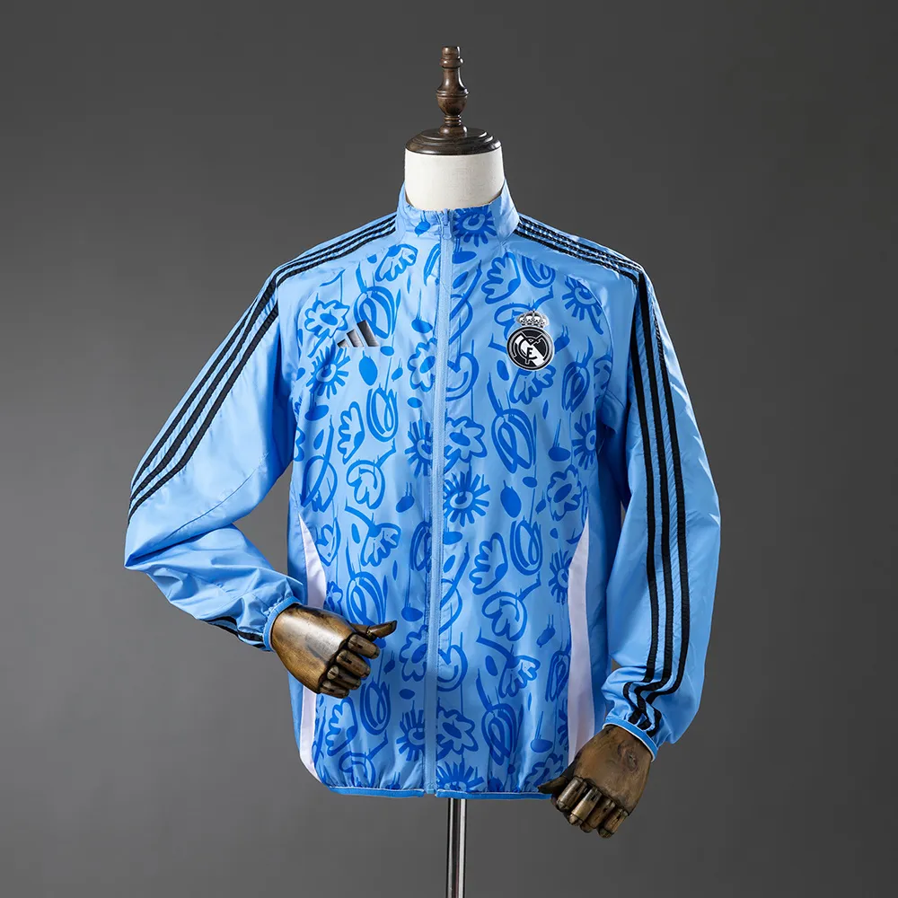 Real Madrid Reversible Jacket Windbreaker - Beige & Blue — 2/2