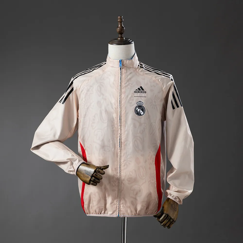 Real Madrid Reversible Jacket Windbreaker - Beige & Blue
