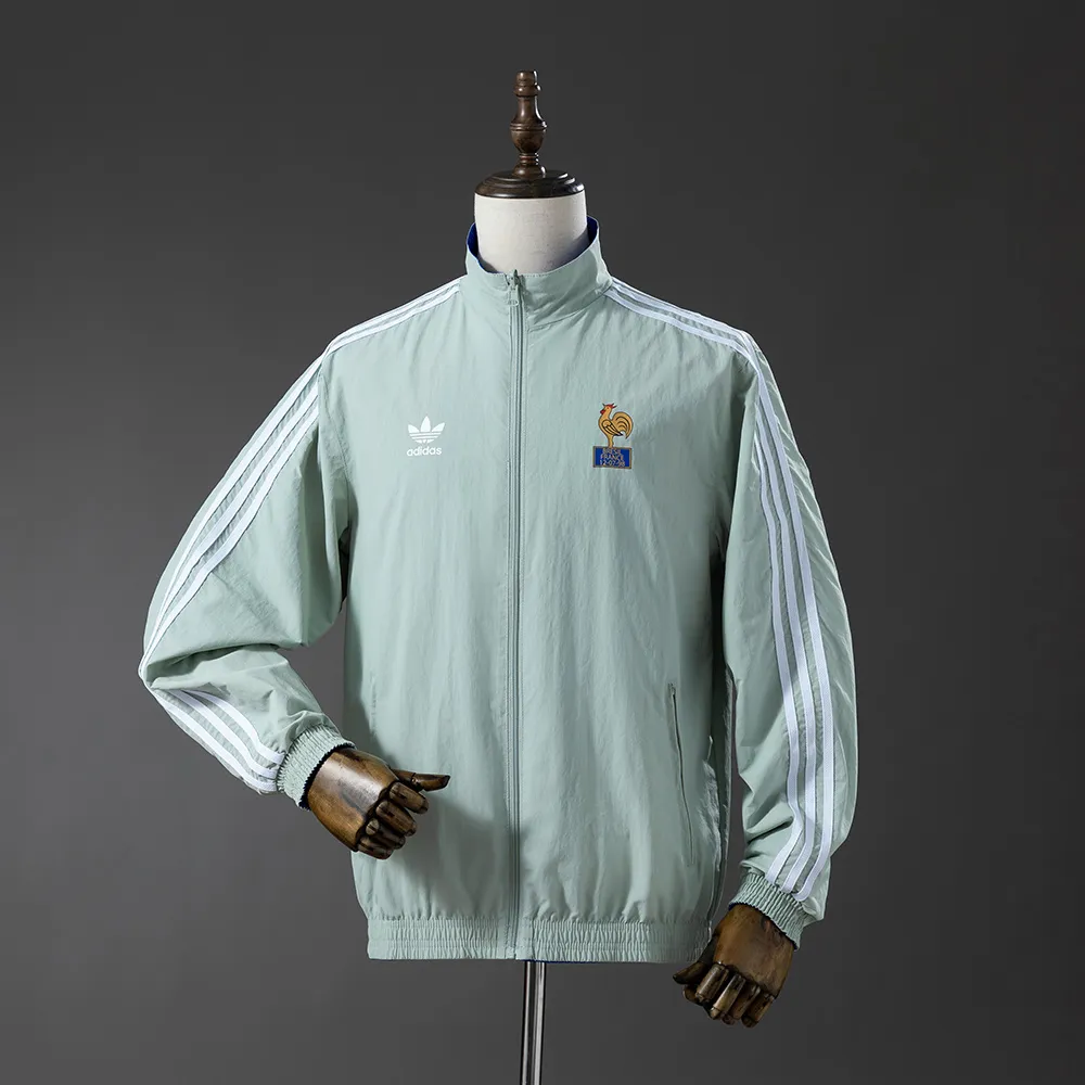 French Reversible Jacket Windbreaker - Blue & Mint Green — 2/2