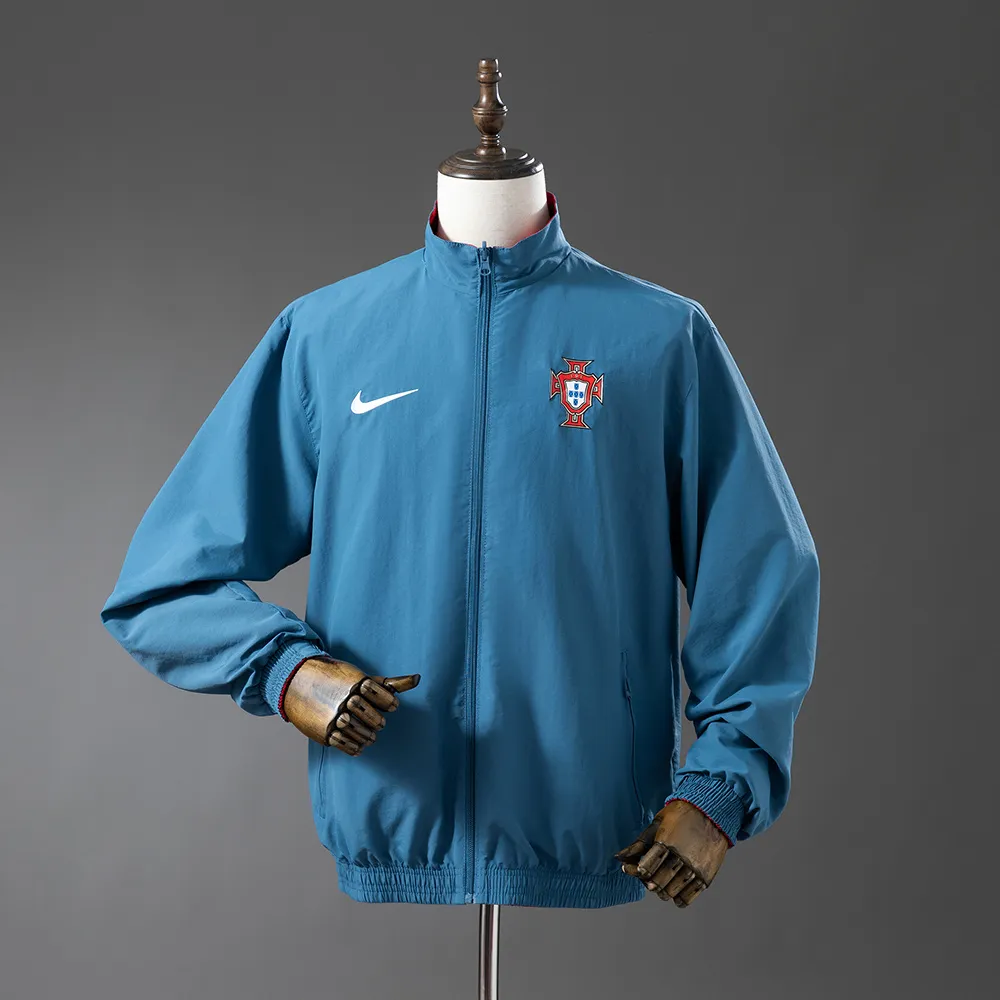 Portugal Reversible Jacket Windbreaker - Red & Cyan — 2/2