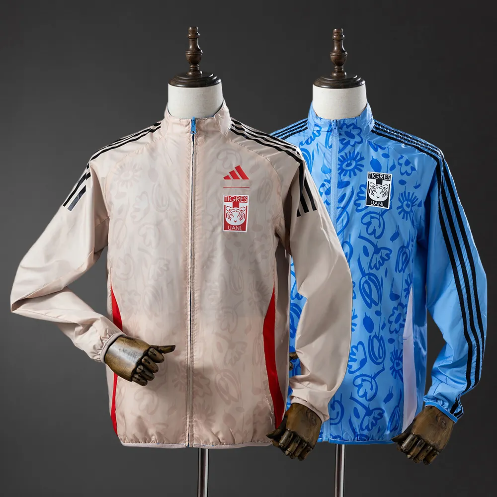 Tigres Reversible Jacket Windbreaker - Beige & Blue — 1/2