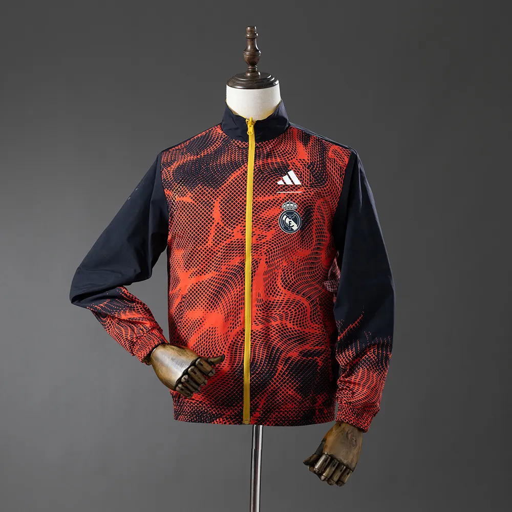 Real Madrid Reversible Jacket Windbreaker - Yellow & Red