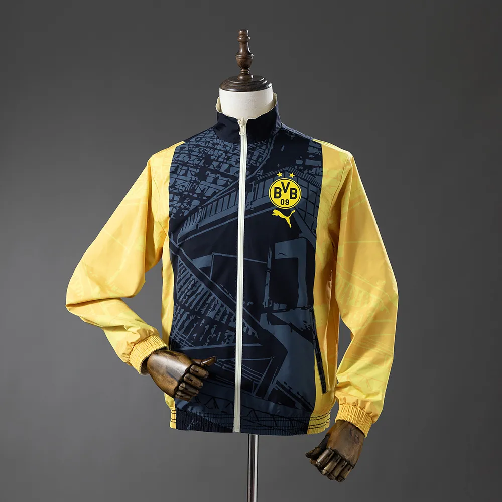 Borussia Dortmund Reversible Jacket Windbreaker - Black & Beige — 2/2