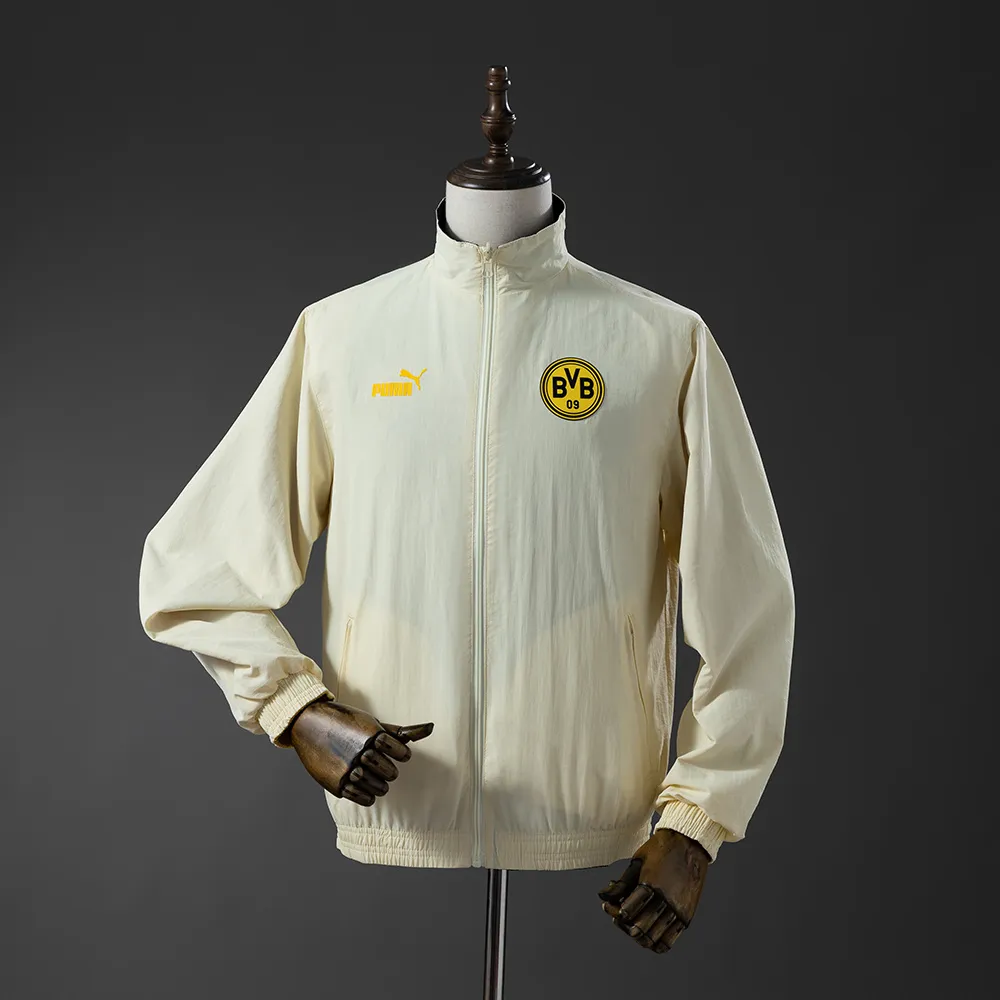 Borussia Dortmund Reversible Jacket Windbreaker - Black & Beige