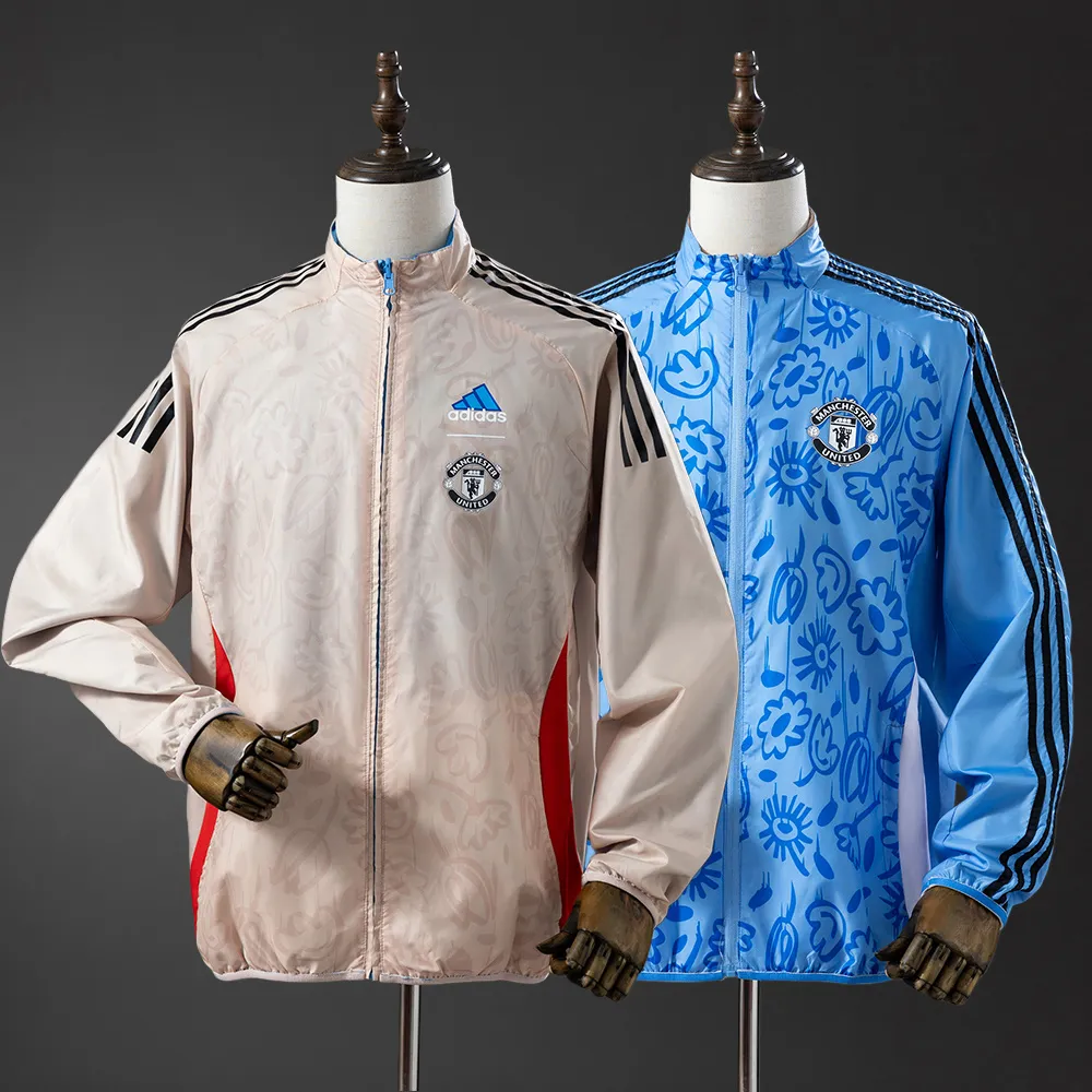 M-U Reversible Jacket Windbreaker - Beige&Blue