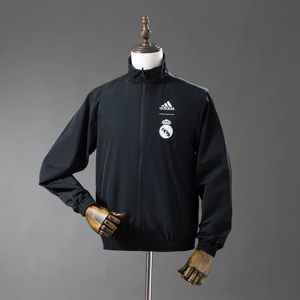 Real Madrid Reversible Jacket Windbreaker - Black&Black Dragon — 1/2
