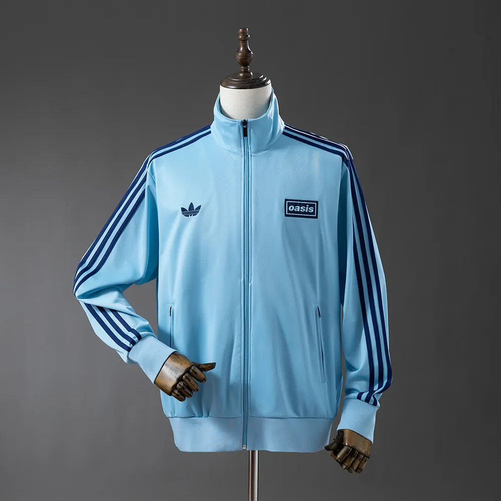 Oasis Flamingo Track Jacket - Lake Blue — 1/2