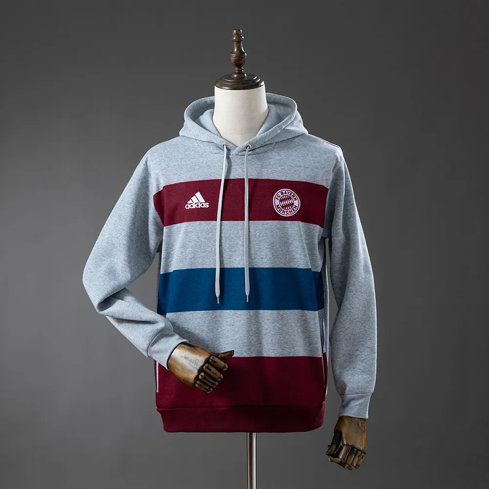 Bayern Munich 14/15 Hooded Sweatshirt - Grey