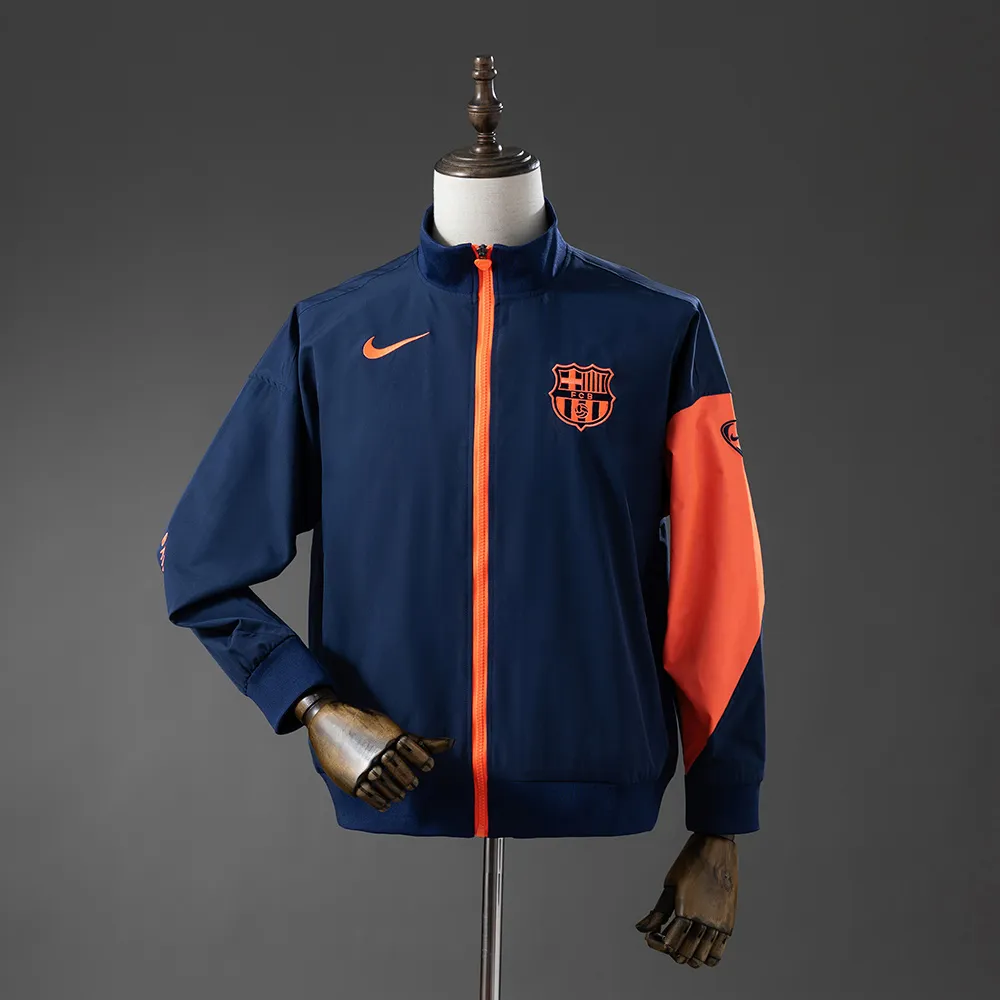 Barcelona Windbreaker - Navy Blue & Orange — 2/2