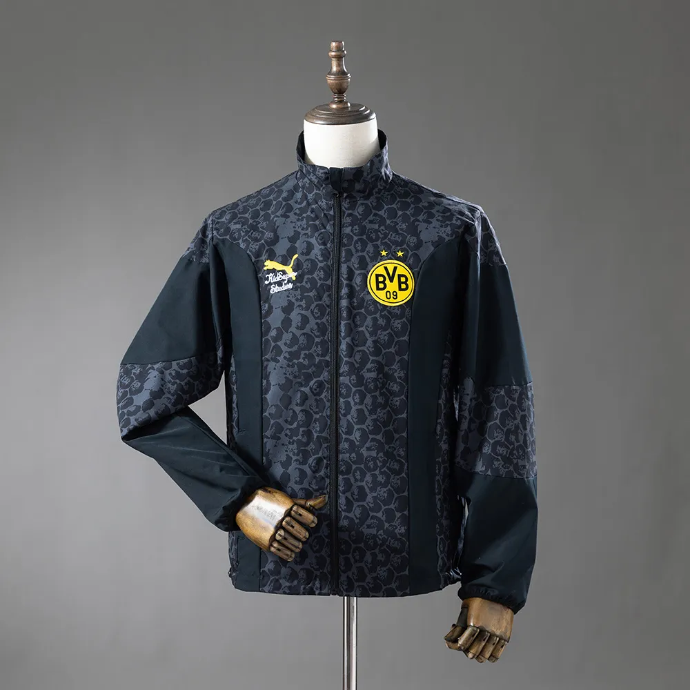 Borussia Dortmund Reversible Jacket Windbreaker- Black — 1/2