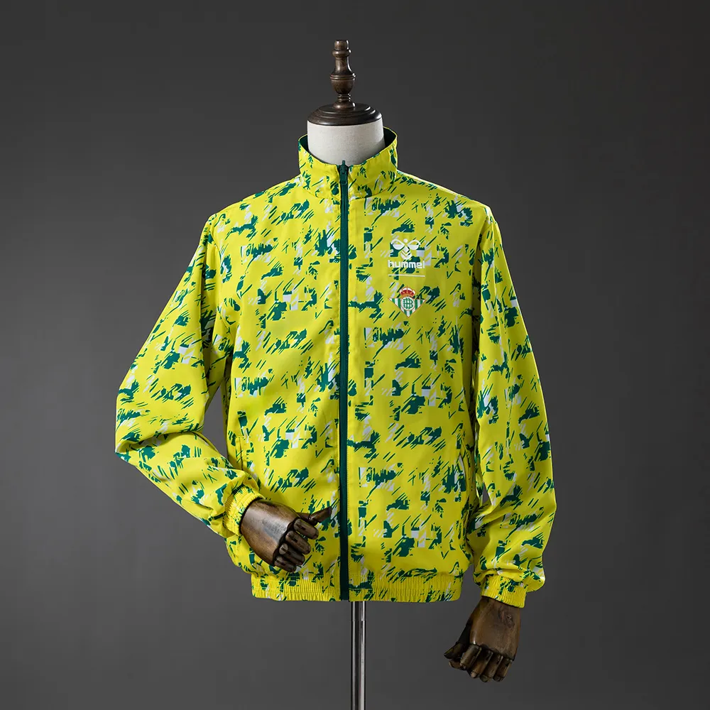 Real Betis Reversible Jacket Windbreaker - Green & Yellow — 1/2