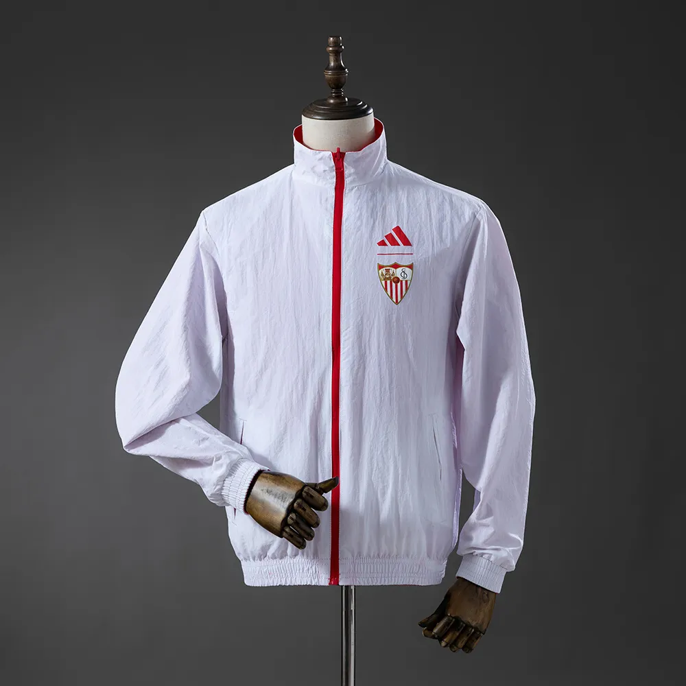 Sevilla Reversible Jacket Windbreaker - Red & White — 1/2
