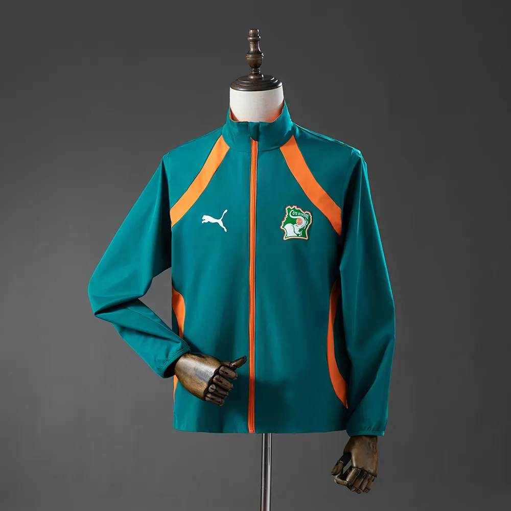 Ivory Coast 2026 Reversible Jacket Windbreaker - Green & Orange — 2/2