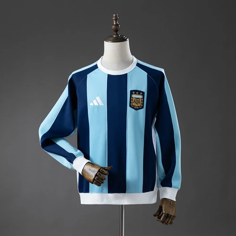 Argentina 25/26 Long-sleeved Sweatshirt - Dark Blue & Light Blue — 1/2