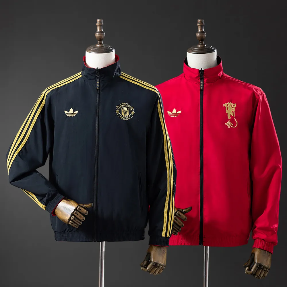 M-U Reversible Jacket Windbreaker - Black & Red — 1/2