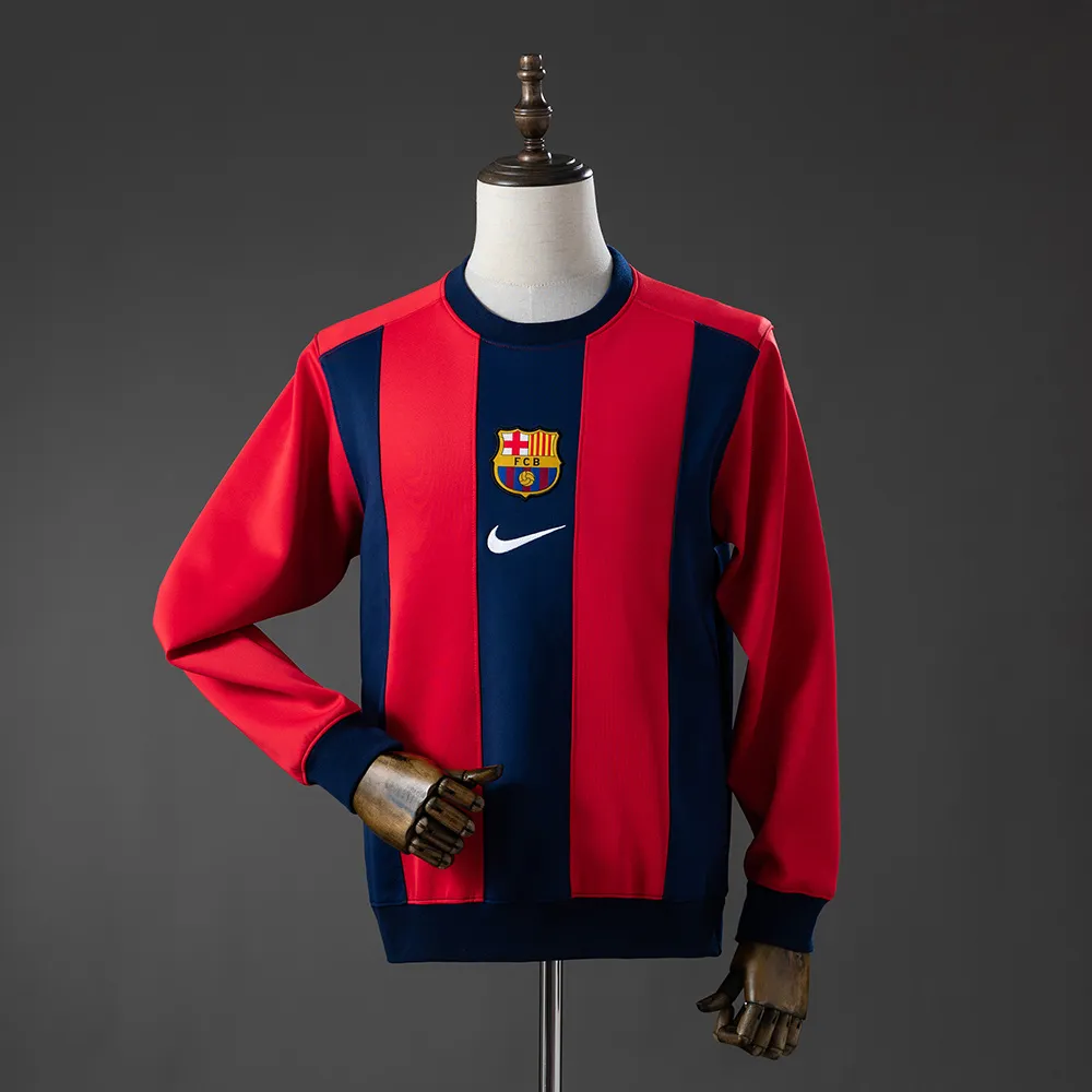 Barcelona Long-sleeved Sweatshirt - Red & Blue — 2/2