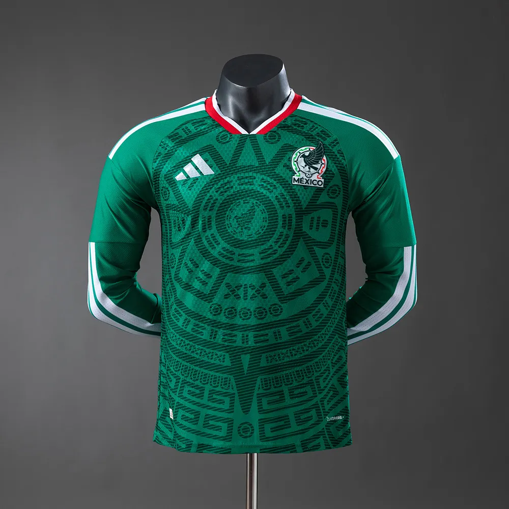 Mexico 2026 Home Long-Sleeve Player Version Jerseys — 1/2
