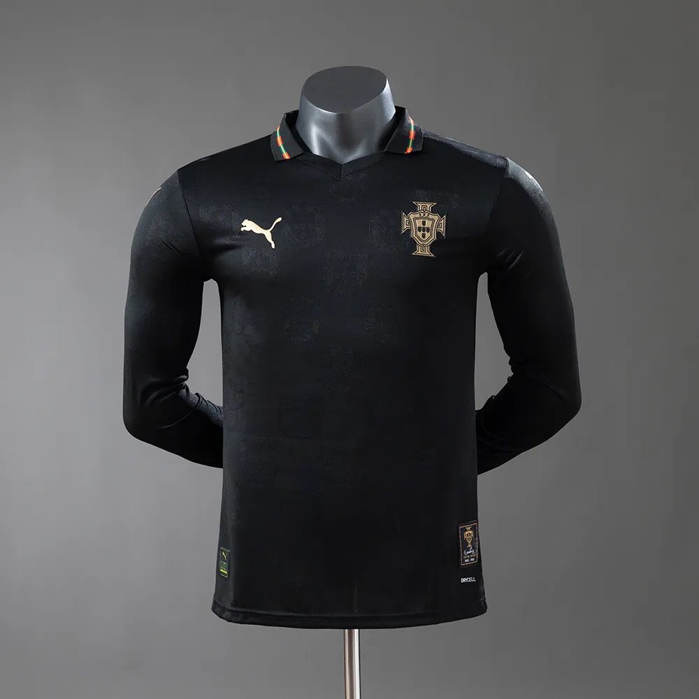 Portugal 2026 Special Edition - Black Panther Long-Sleeve Player Version Jerseys — 1/2