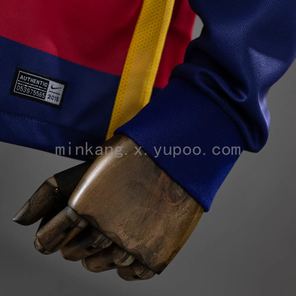 Barcelona 2015/16 Home Long Sleeve Retro Jersey — 1/2