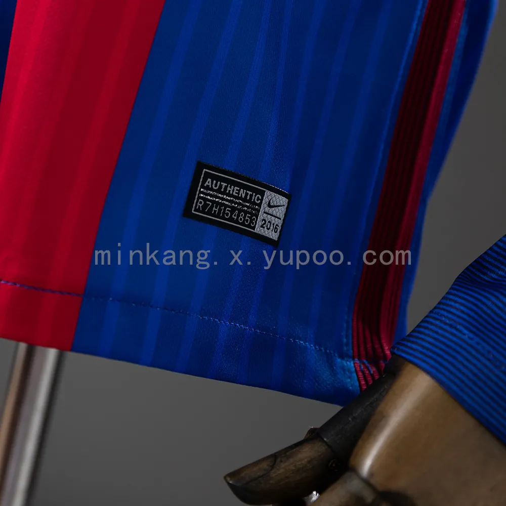 Barcelona 16/17 Home Long Sleeve Retro Jersey