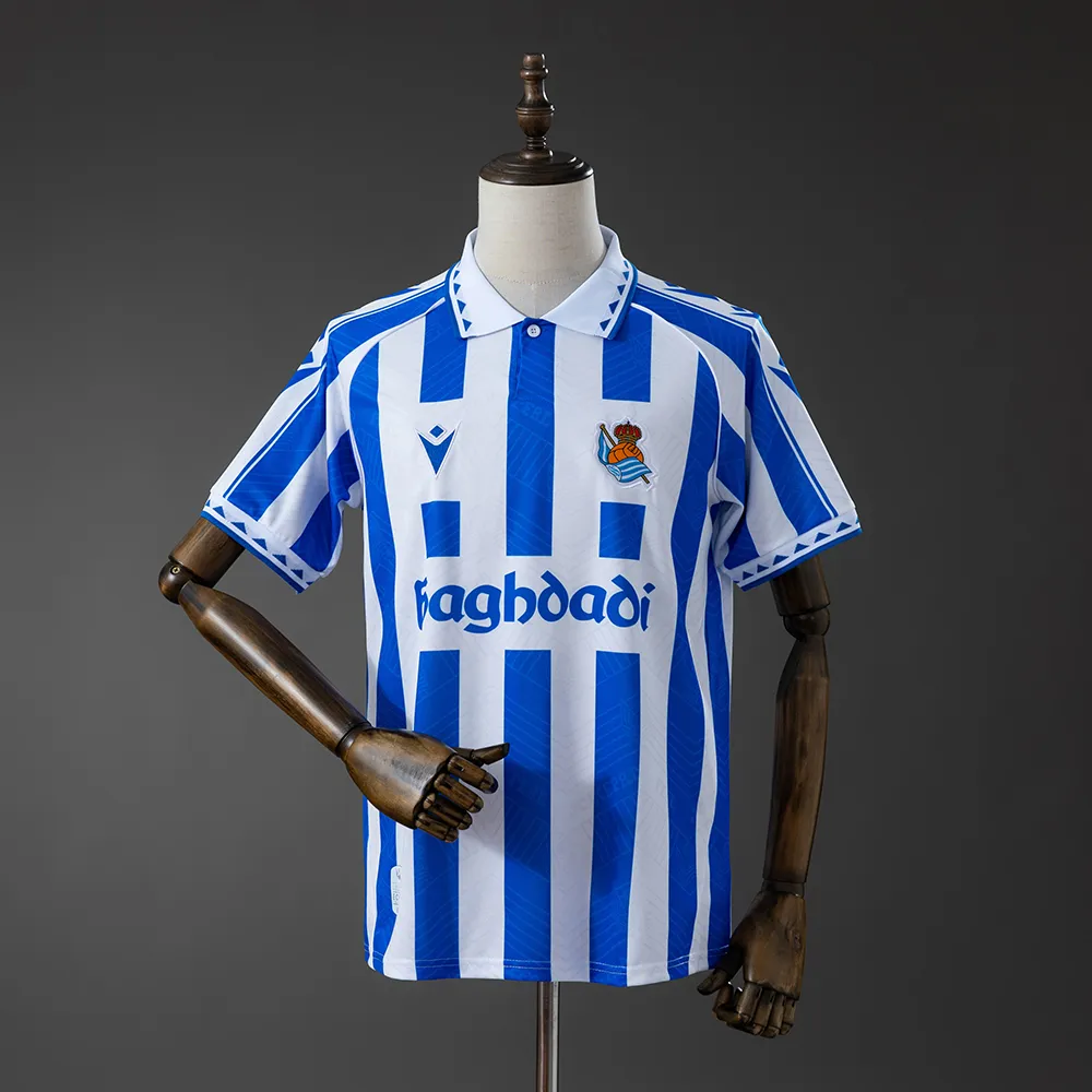 Real Sociedad 25/26 Retro Style Jersey Sizes — 1/2