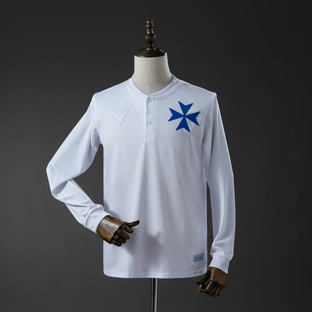 Blackburn Rovers 150th Anniversary Edition Long-Sleeved White Jersey — 1/2
