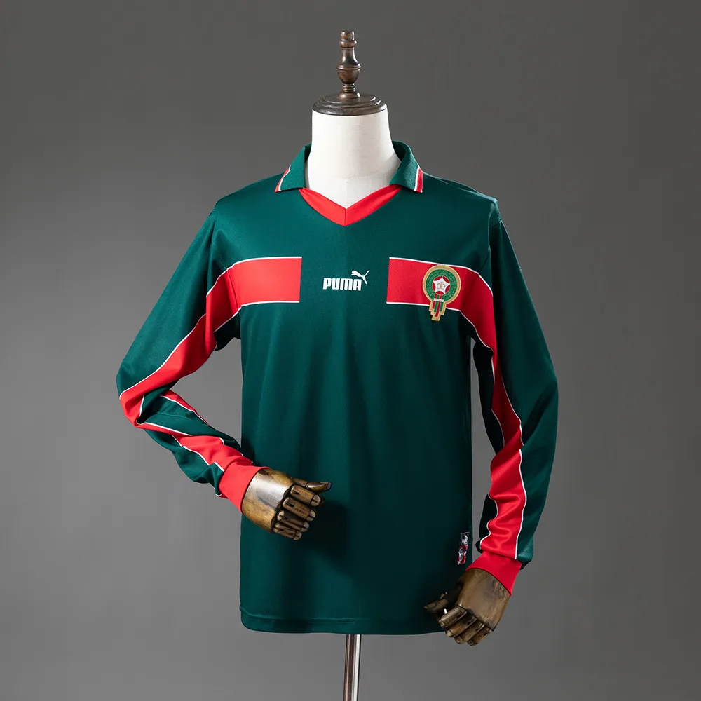 Morocco 1998 Home Long Sleeve Retro Jersey — 2/2