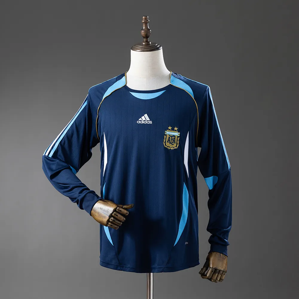 Argentina 2006 Away Long-Sleeved Retro Jersey — 1/2