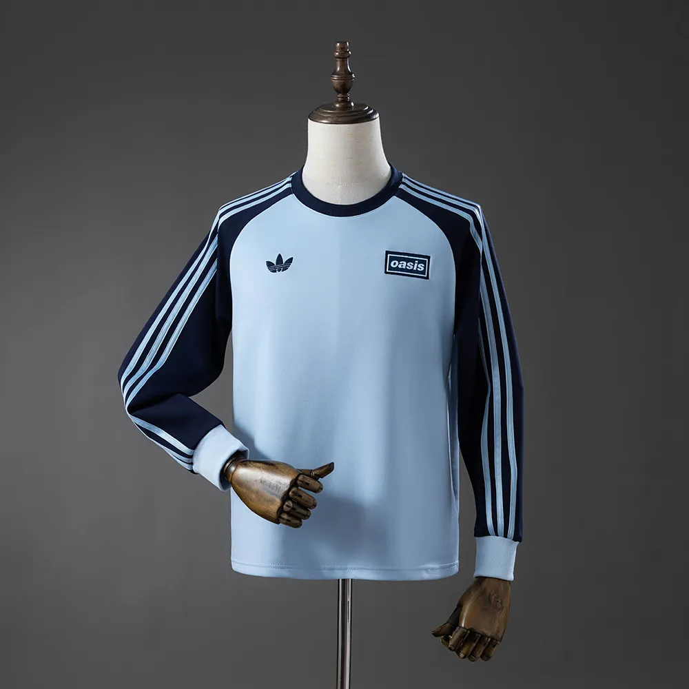 Oasis Tour Three-Striped Long-Sleeve T-Shirt - Sky Blue — 1/2