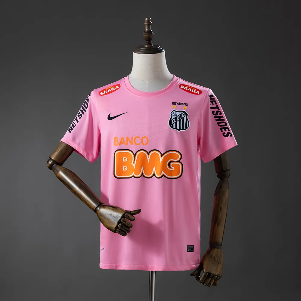 Santos 12/13 Retro-Pink Jersey — 1/2