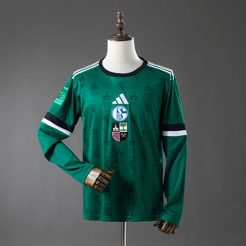Schalke 04 25/26 Commemorative Edition - Green Long-Sleeve Jersey — 1/2