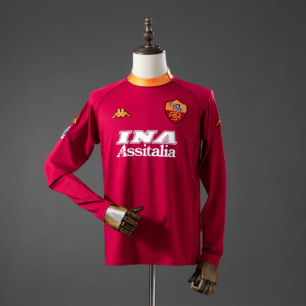 Roma 00/01 Home Long Sleeve Retro Jersey — 2/2