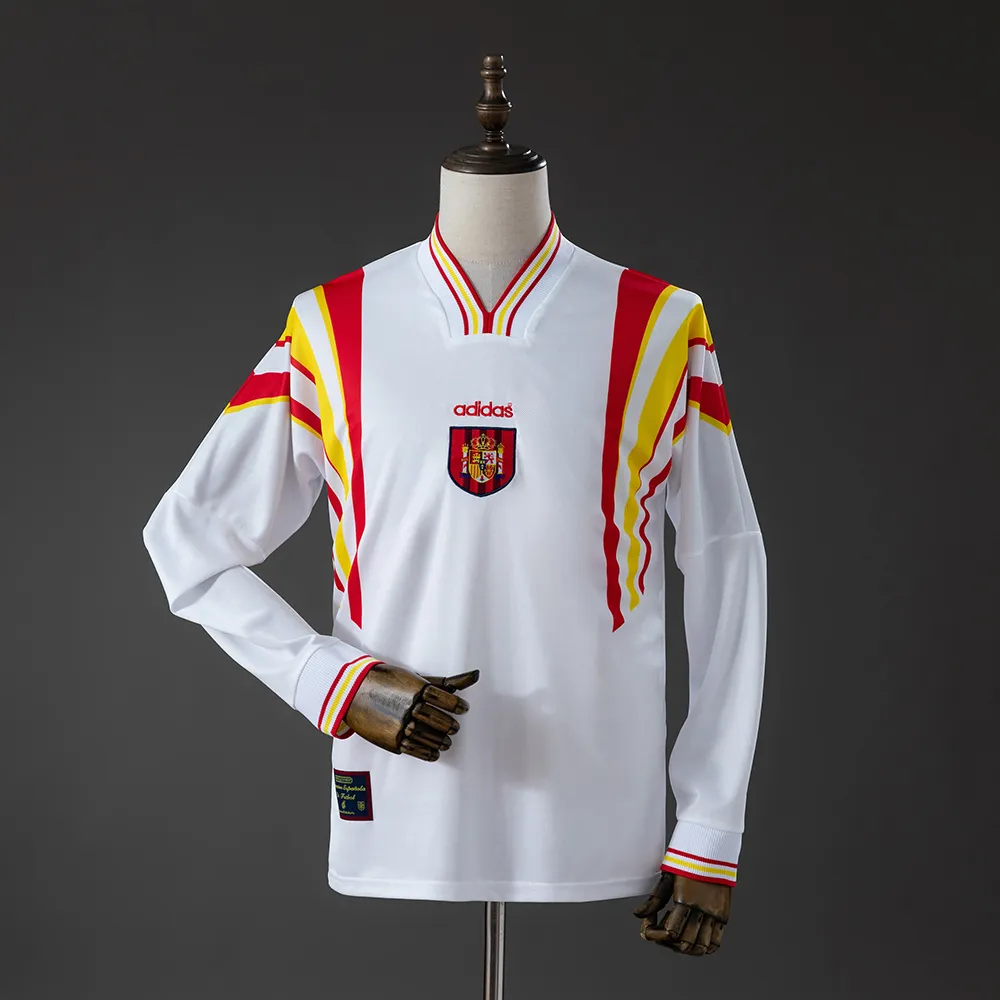 Spain 1996 Away Retro Long Sleeve Jersey